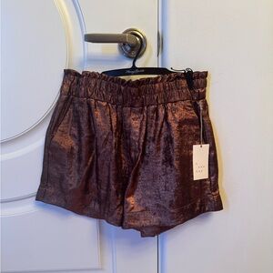 NWT A New Day Copper Metallic Shorts - Sz M